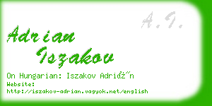 adrian iszakov business card